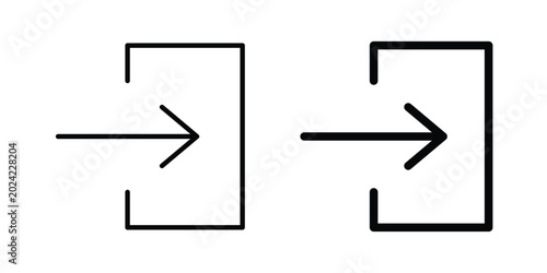 Fotografie Sign out icon. web black icon design.