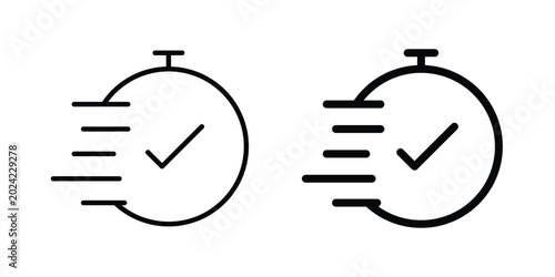Tableau sur toile Time fast icon. web black icon design.