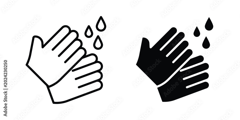 Fototapeta premium Wash your hands icon. web black icon design.