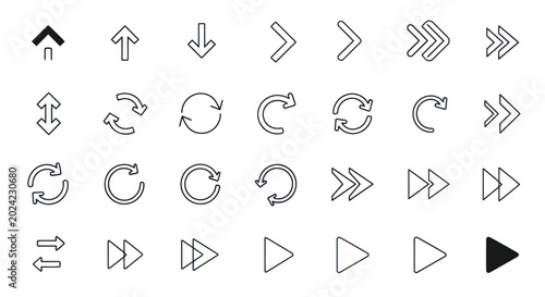 Konstfotografi Set of arrow and directional symbols