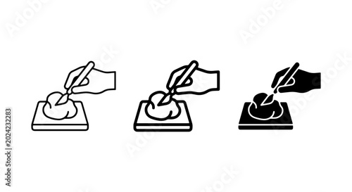Tableau sur toile Surgical Incision Icons, Medical Procedure Vector Graphics, Healthcare Symbol Se