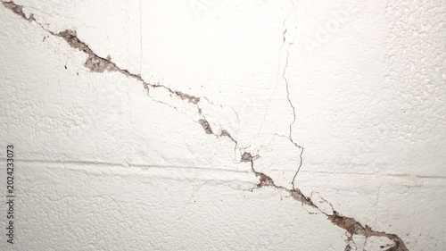Canvastavla Cracked Wall Surface with Textured Finish in Bright White Color