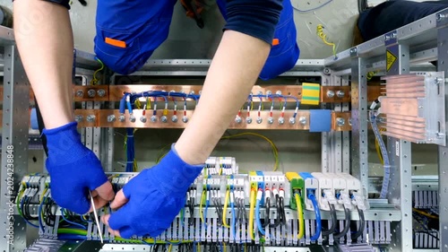 Electricians Wiring Industrial Electrical Control Panel
