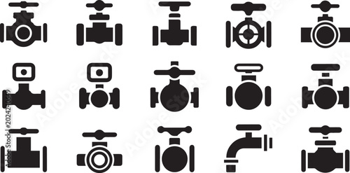 Cuadro en lienzo valve icon Set isolated sign symbol vector illustration - Collection of high quality black style vector icons