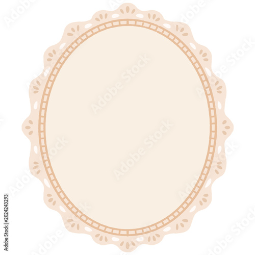 Oval Frame with Scalloped Edge