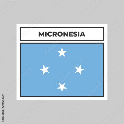 National Flag of Micronesia Illustration Design