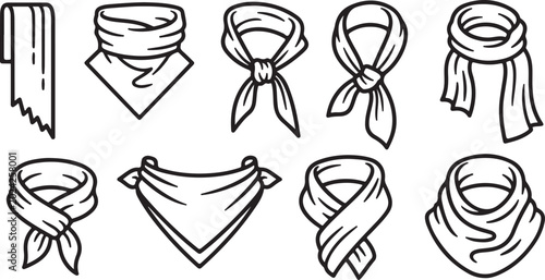 Fotografía Sewing spool thread and needle line icons set vector Vector
