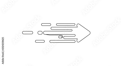 Quadro su tela Right pointing arrow speed motion.