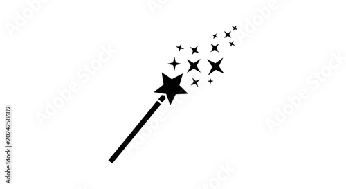 Fotografía Magic wand with sparkling stars.