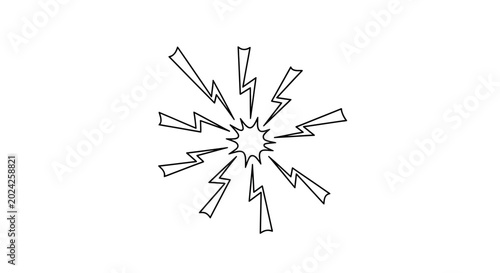 Photography Explosion blast effect icon graphic symbol.