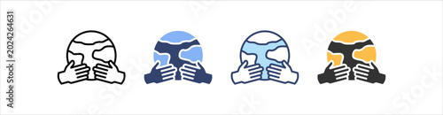 Photography Cultural Assimilation Icon Set Multiple Style Collection