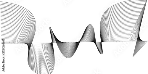 Obraz na płótnie abstract optical art wave background modern black and white design