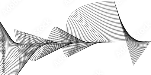 Obraz na płótnie abstract optical art wave background modern black and white design