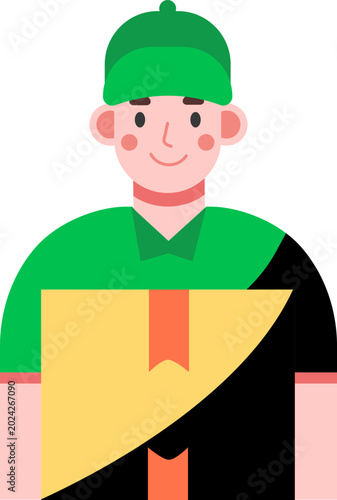 Delivery Courier Logistics Package Messenger Avatar Character