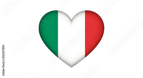 Italy Flag Heart PNG — Ikon Hati Bendera Italia PNG