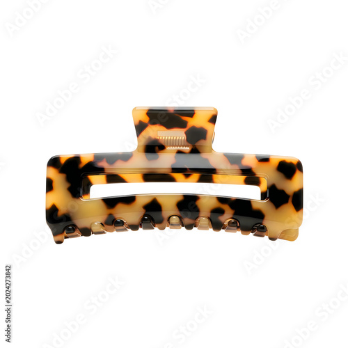 Leopard print hair claw clip