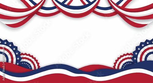 Foto USA Patriotic Independence Day Background with Red White and Blue