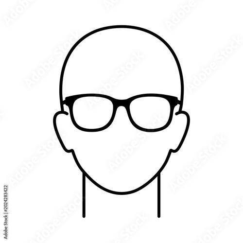 Konstfotografi 眼鏡をかけた人物のラインアイコン