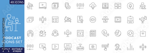 Fotografía Podcast icon set