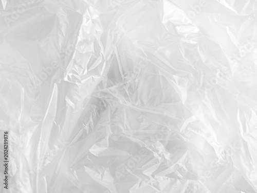 Abstract background plastic bag wihte vacuum cling foil wrinkle texture wall crumpled film foil overlay seal wrap polyethyene packaging frame material industry wrinkle template ecosystem environment