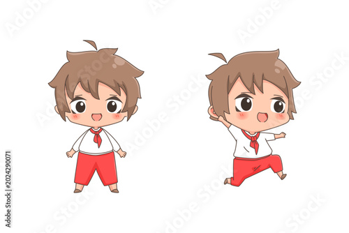 Cute peruvian boy happy independence day