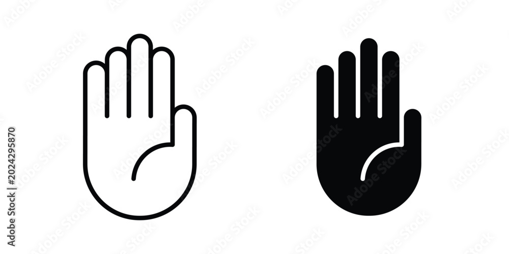 Obraz premium Hand icon illustration simple design elements