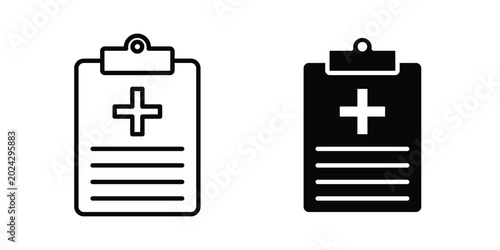 Foto Health report icon illustration simple design elements