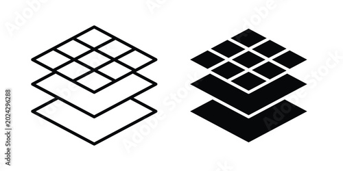 фотографія Land layers icon illustration simple design elements