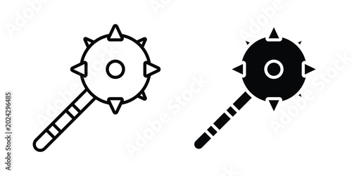 Obraz na płótnie Mace icon illustration simple design elements