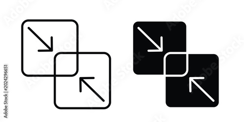 Bild auf Leinwand Merge icon illustration simple design elements