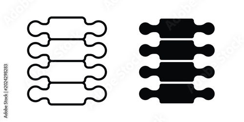 Schilderij op canvas Spine icon illustration simple design elements