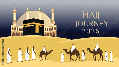 Islamic Holy Kaaba Vector Artwork for Ramadan Kareem and Hajj Design Minimal Muslim Religious Symbol 2026