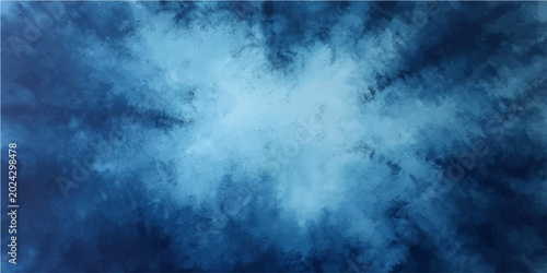 Фотография Abstract blue watercolor splash, ephemeral cloudlike formations, creating depth texture, reminiscent of cosmic nebula or deep sea phenomenon