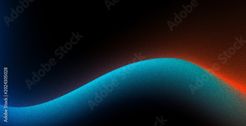 Blue Orange Abstract background with noise light line silk wallpaper design dark color space digital glowing backgounds