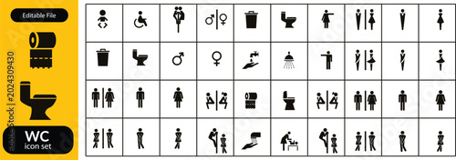 Fotografía Toilet icon set