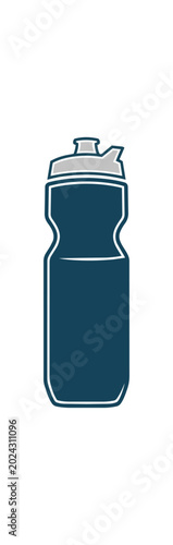 Water bottle graphic design isolated on black