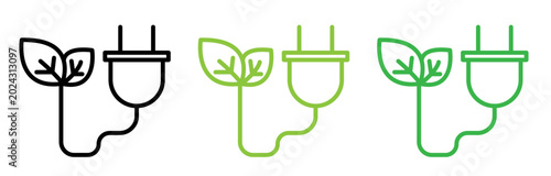 Foto Alternative energy icons pack. vector illustrations designs