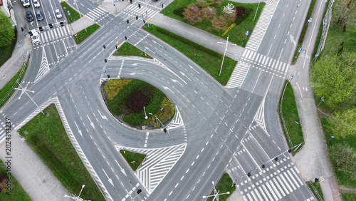 Fotografia Transportation hub in a developed city