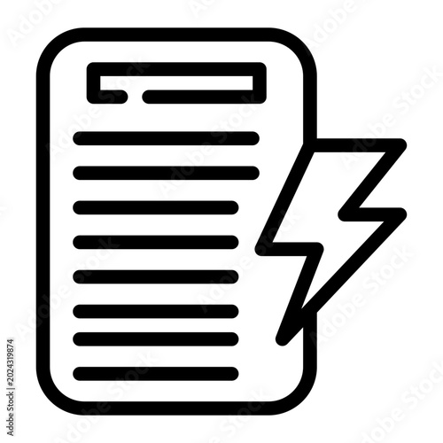 power usage analytics line icon