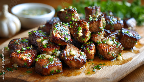 Garlic butter steak bites