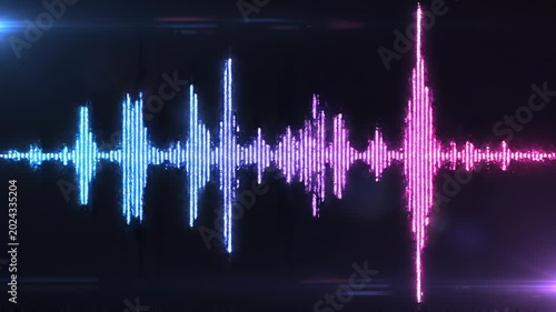 Neon Sound Wave Pattern aurora borealis vector