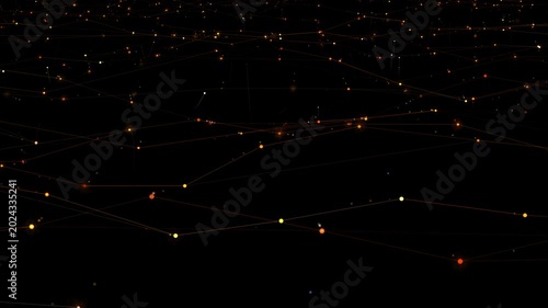 Abstract animated background of dots and lines