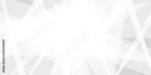 Fotografi A geometric pattern of intersecting lines and shapes in shades of white and gray