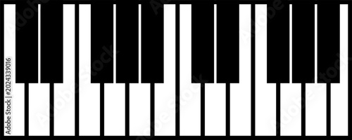 Bild auf Leinwand the notes, piano keyboard, piano keys, music, reports and octave, vector