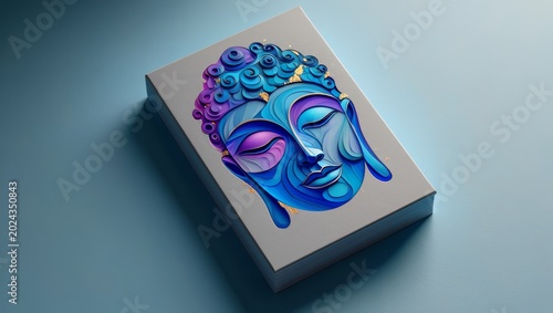 Abstract Buddha Face Canvas Art
