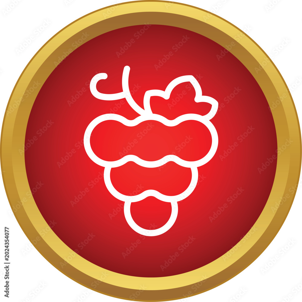 Obraz premium Grapes bunch line art symbol creating a winemaking concept