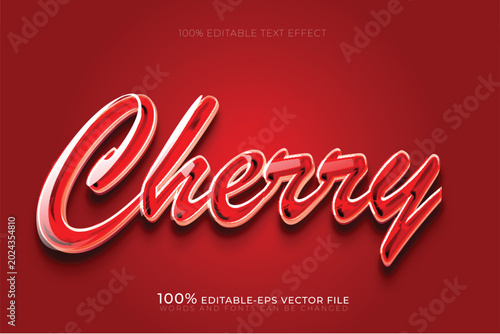 Red cherry Text Effect