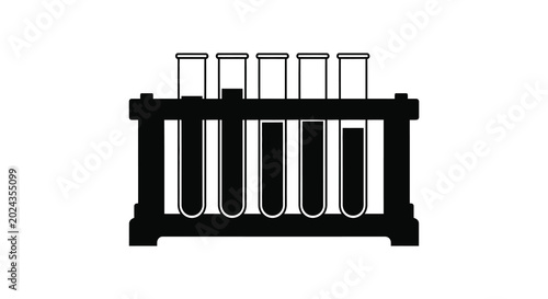 Photography test tube rack silhouette