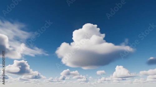 Beautiful white clouds in blue sky.