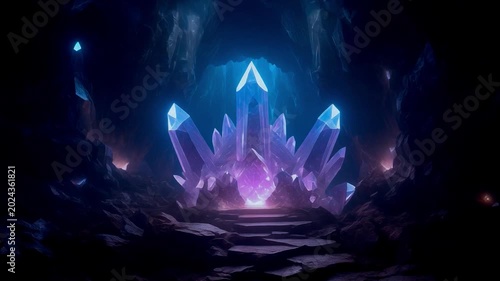 4K Photorealistic Final Master Shot of Infinite Symmetrical Crystalline Caves